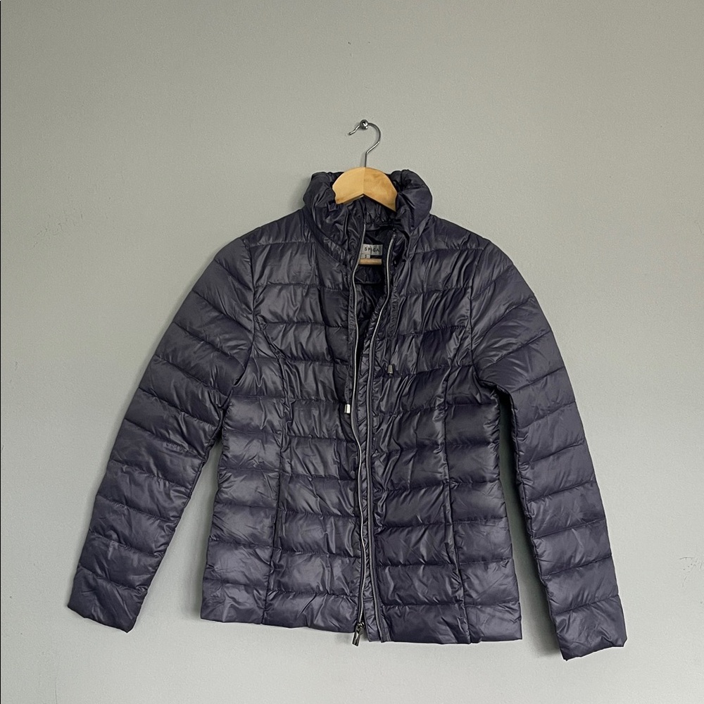 Via Spiga Dark Gray Puffer Jacket